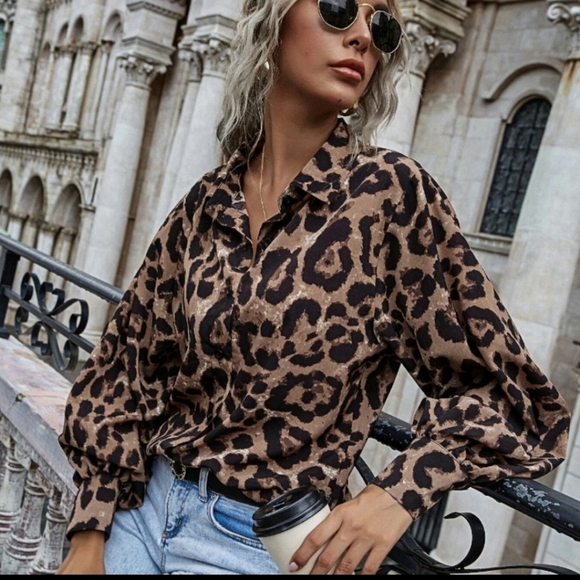 🔥Beautiful Cheetah Print Blouse - Picture 3 of 6